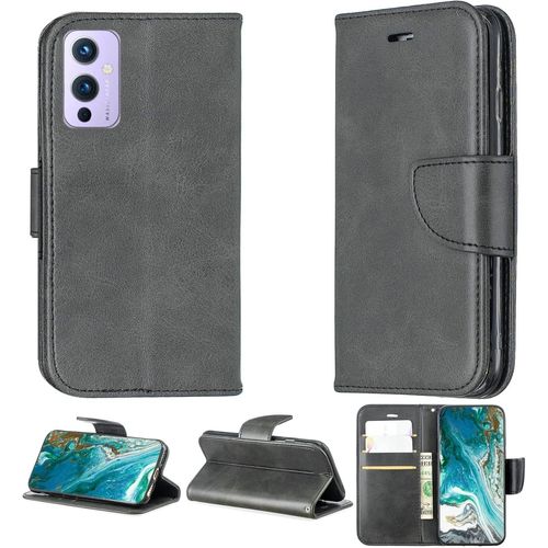 Coque Pour Oneplus 9 5g Case Pour Oneplus 9 5g Étui Pour Téléphone Portable Couverture À Rabat En Cuir Pu Yzw Étui Portefeuille Black