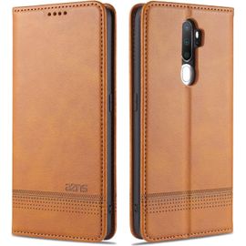 Pour Oppo A9 2020 / A11x 2020 A5 2020 Coque,Clip Magnétique Avec Trois Fentes Pour Cartes En Cuir Pu Kickstand Résistant Aux Chocs Housse De Téléphone Yellow