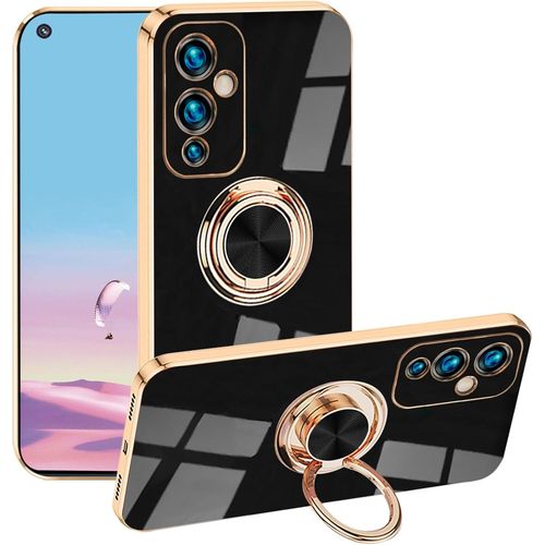 Compatible Pour Coque Oneplus 9 5g Avec Anneau Support Aimant, Housse Oneplus 9 5g Silicone Antichoc Protection, Fine Mince Case Étui Oneplus 9 5g Magnetique Anneau De Rotation Oneplus 9 5g, Noir