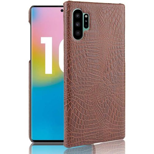 Pour Samsung Galaxy Note10 Plus 5g Coque,Pour Samsung Galaxy Note10 Plus 4g Étui Protecteur 2 En 1 Pc+Cuir Pour Téléphone Portable Brown
