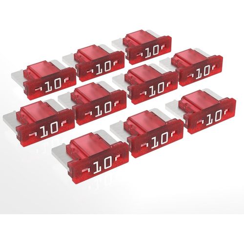 ¿Fusible Auto Mini Blade 10A Rouge¿ - Lot de 10 Pièces Certifié ISO 8820 [CAR4211332]