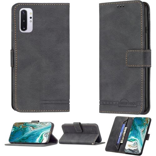 Coque Pour Samsung Galaxy Note10+ Plus 5g Coque Pour Samsung Galaxy Note10+ Plus 5g Coque Étui Housse Case Support Bf536 Black
