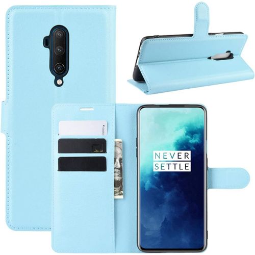 Oneplus 7t Pro Coque Bleu Protection Housse En Cuir Pu Portefeuille Etui Téléphone Fermeture Magnétique Case Coque Avec Porte Cartes Fonction Support Pour Oneplus 7t Pro 6.67"" 2019
