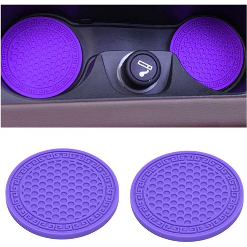 2 Pièces Dessous Verre Universels Pour Les Porte-Gobelets, Dessous De Verre Pour Porte-Gobelet De Voiture-Antidérapants, Accessoires Intérieurs Automobiles En Silicone Antidérapant[Car4210764]