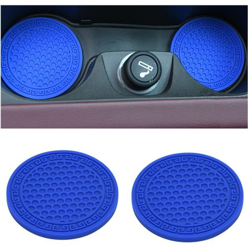 2 Pièces Dessous Verre Universels Pour Les Porte-Gobelets, Dessous De Verre Pour Porte-Gobelet De Voiture-Antidérapants, Accessoires Intérieurs Automobiles En Silicone Antidérapant[Car4210766]