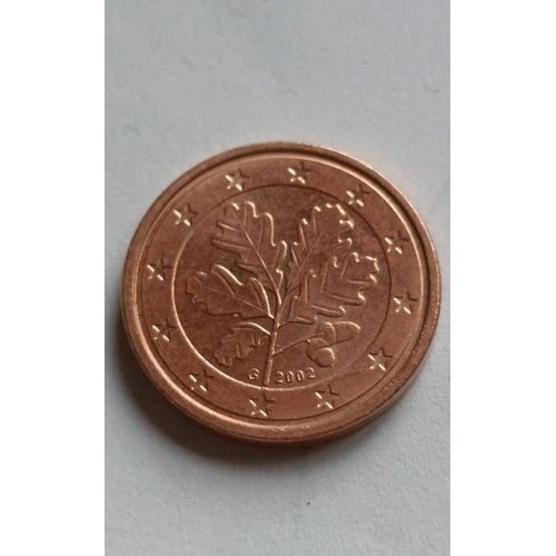 Pièce Rare 1 Centimes 2002 Allemagne Avec Lettre G