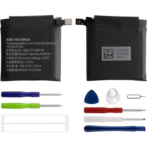 Mondodigitale-Hb572728efw Batterie De Rechange, 530 Mah, Compatible Avec Huawei Watch Gt 3 Pro 46 Mm Odn-B19, Frg-B19 Avec Kit D'outils De Réparation