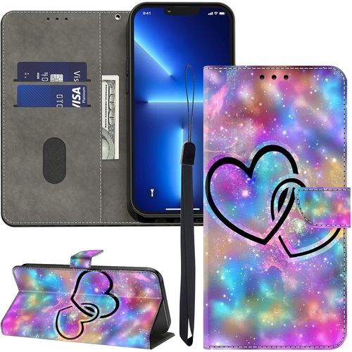 Étui En Cuir Pour Huawei Mate 10 Pro, Fentes Pour Cartes, Motifs À Rabat, Étui Portefeuille, Étui De Protection, Pour Huawei Mate 10 Pro Case - Love Peach