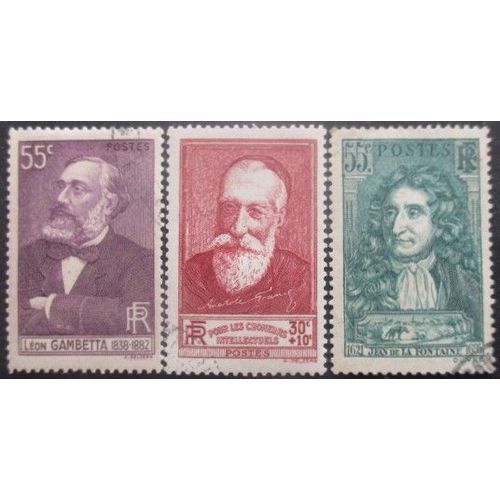 France N°378 - 380 Et 397 Oblitérés