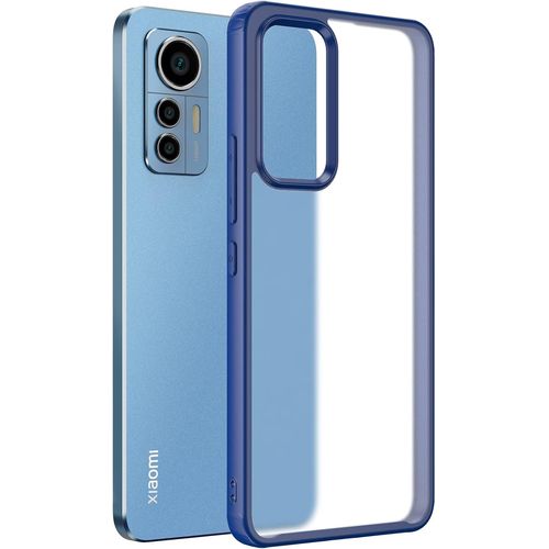 Coque Pour Xiaomi Mi 12 Lite, Transparent Pc Doux Silicone Tpu Assemblé Housse Bumper, Antidérapant Ultra-Mince Armor Antichoc Coque Pour Xiaomi Mi 12 Lite Bleu Foncé