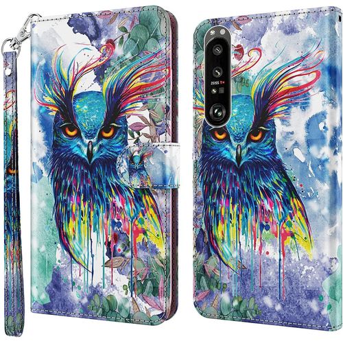 Coque Pour Sony Xperia 1 Ii 5g Protection Etui Housse Premium En Cuir Pu Fermeture Flip Magnétique Étui De Protection Pour Sony Xperia 1 Ii 5g Coque Chouette