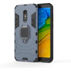 Coque Xiaomi Redmi 5 Plus Avec Anneau Kickstand, Rotation Bague Pour Support Magnétique De Voiture Doux Souple Silicone Gel Tpu Antichoc Etui Housse Bleu