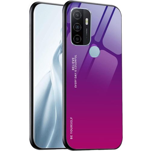Coque Pour Protection Oppo A53s/Oppo A53 2020, Cover Protection En Verre Dégradé Ultra-Fin, Coque Arrière En Silicone Tpu + Verre Trempé, Coque Antichoc Et Anti-Rayures. 4