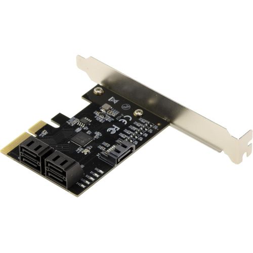 MONDODIGITALE-Carte Contrôleur Pcie 3.0 X4 Avec 5 Ports Pour Disques Durs Sata 3.0 6G Chipset Jmb585