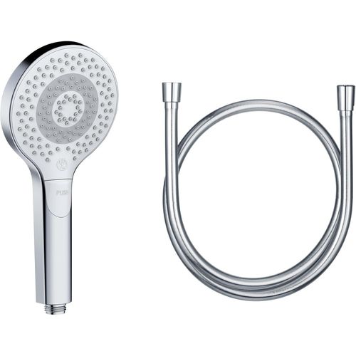 MONDODIGITALE-X3 Douchette Universale Avec Flexible, Douchette Ø11,7 Cm Avec 3 Types De Jets, Douchette Économisant L'Eau En Option (Standard 15 L/M, Option 9 L/Min) Flexible De Douche 1,6 M