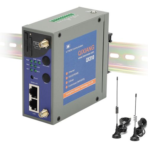 MONDODIGITALE-Routeur Wifi 4G Lte Industriel Qx310-Ew Avec Montage Sur Rail Din, Routeur Avec Client Sim Vpn Mobile, Modem Série Passerelle M2M Pour L'Automatisation Industrielle De La Production D'A