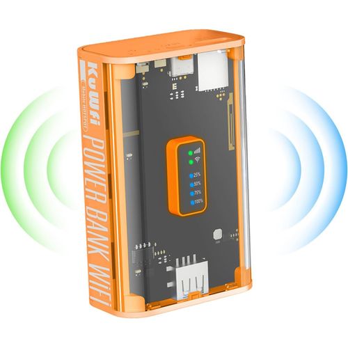 MONDODIGITALE-Routeur Wi-Fi Mobile, Routeur Wi-Fi Portable (4G/Lte Jusqu'À 150 Mbit/S De Téléchargement/50 Mbit/S De Téléchargement, Hotspot, Batterie 5200 Mah (24 Heures), Plug & Play, Modem 4G, Con