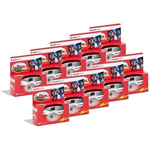 MONDODIGITALE-Agfa Ag601020 ¿ 10 Lebox 400 Lot De 10 Appareils Photo Jetables Avec Flash
