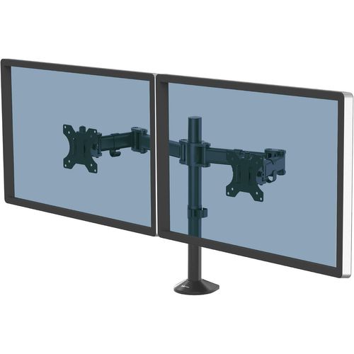 MONDODIGITALE-Bras Porte Écran Reflex Double Pour 2 Écrans Jusqu'À 27" Hauteur Et Profondeur Ajustables Norme Vesa