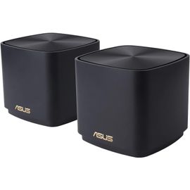 MONDODIGITALE-Zenwifi Xd4 Plus Noir-Pack De 2-Système Wi-Fi 6 Ax Mesh, Double Bande (2,4 Ghz / 5Ghz), 1800 Mbit/S, 400M2, Aiprotection Avec Trendmicro À Vie, Ports Wan/Lan