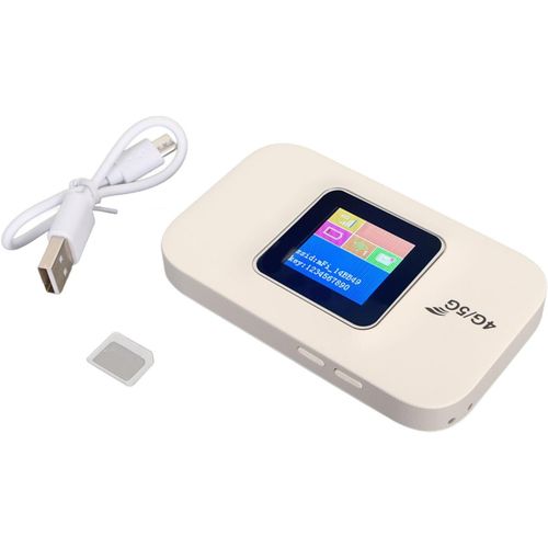 MONDODIGITALE-Routeur Wifi 4G Emplacement Pour Carte Micro Sim 150 Mbps, Point D'Accès Wifi Mobile À Écran Lcd, Connexion De 10 Appareils Pour Ordinateur Portable