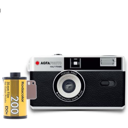 MONDODIGITALE-Analogique 35 Mm 1/2 Format Photo Noir Avec Film Né if Couleur + Batterie