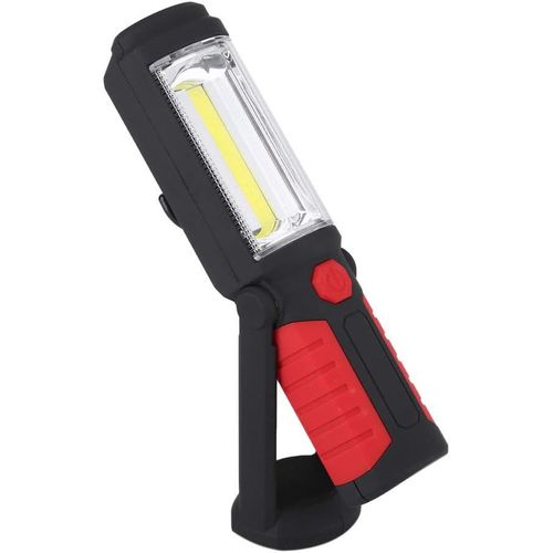 Mondodigitale-Lampes De Poche À Led, Lampe De Poche Rechargeable, Lampes De Travail Magnétiques Portables, Lampe De Inspection Camping, Lampe De Poche Cob Pour Auto, Atelier, Camping Et Urgences(Red)