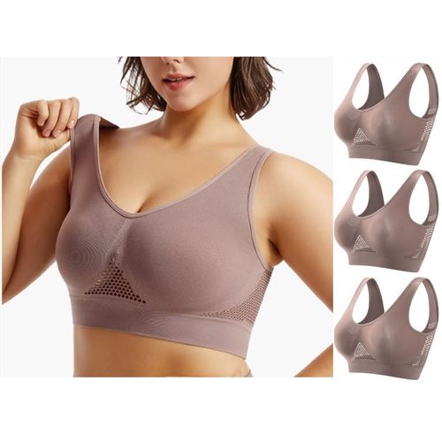Lot De 3 Soutiens-Gorge De Sport, Yoga, Sans Armature, Antichoc, Course Fitness, Anti-Affaissement, Soutien Doux Haute Résistance, Gilet De Yoga Pour Femmes. Plusieurs Tailles Et Coloris Disponibles