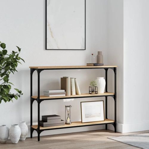 Table Console Chêne Sonoma 100x22,5x75 Cm Bois D'ingénierie