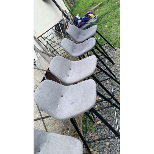 Chaise Bar Grise Et Métal