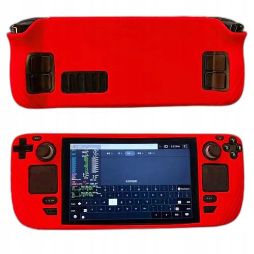 Housse De Protection En Silicone Souple Rouge Pour Console Steam Deck
