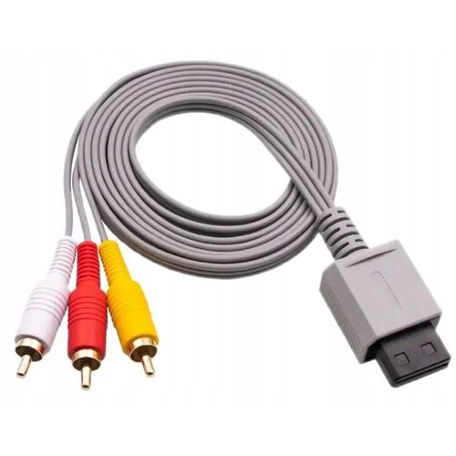 Câble Audio Vidéo A/V Rca 3x Rca Pour Nintendo Wii U 180 Cm
