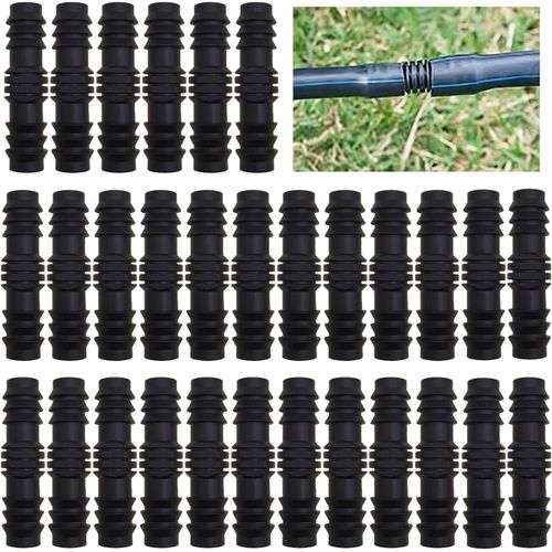 SHILIU-Connecteur Tuyaux, raccord arrosage 16 mm, 30 Pcs Connecteur Direct, Connecteur Barbelé de Jardin pour Tuyau de 1/2"" (16 mm)[