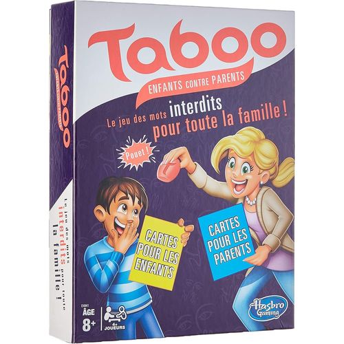 Shiliu-Hasbro Taboo Enfants Contre Parents, Jeu De Société Familial, Jeu De Mots À Deviner Pour Enfants Dès 8 Ans Et Adultes, Versi[