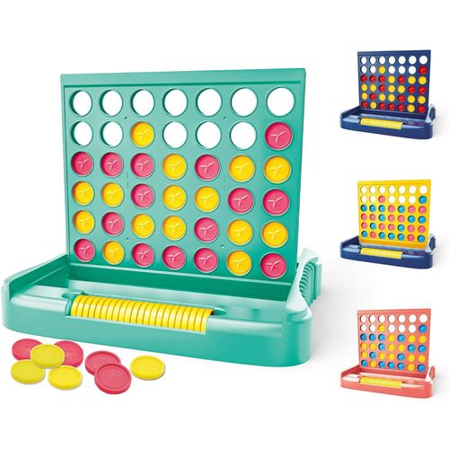 Shiliu-Jeu Puissance 4 Geant Vert, Inclure 6 Jetons De Rechange - Jeux De Voyage, Jeu De Société De Strategie Pour Enfant 3 4 5 6 7[