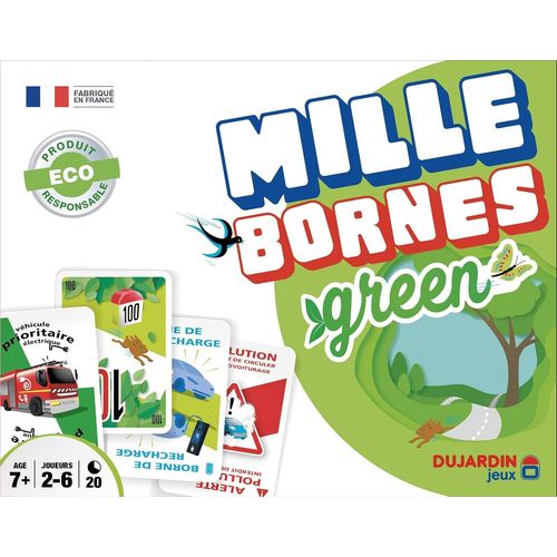 Shiliu-\U2013 Mille Bornes Green \U2013 Jeu De Société \U2013 Jeu De Cartes \U2013 Atteignez Les 1000 Bornes En Premier \U2013 A Jo[