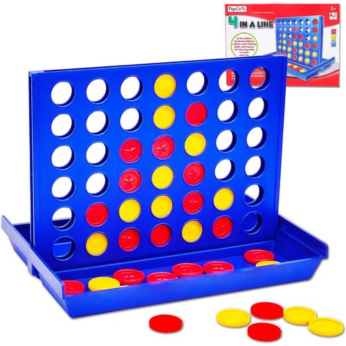 Shiliu-Jeu Puissance 4 Classique, Inclure 6 Jetons De Rechange - Jeux De Voyage, Jeu De Société De Strategie Pour Enfant 3 4 5 6 7 [