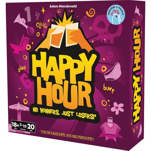 SHILIU-- HAPPY HOUR - Jeu d'Ambiance pour Adultes Made in France - Le Meilleur Jeu à Boire dès 18 ans - Défis Variés - Remplissez l[