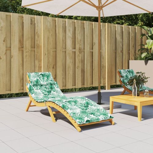 Vidaxl Coussin De Chaise Longue Motif De Feuilles Tissu Oxford