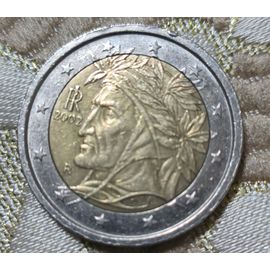 Rare Pièce De 2 Euros Italie 2002 R Dante Alighieri