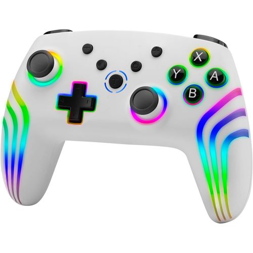 Shiliu-Nexus Manette Sans Fil Pour Pc, Switch, Windows, Ios Et Android, Gamepad Avec Gyroscope 6 Axes, Led Rgb, Gâchettes Hall, Tur[