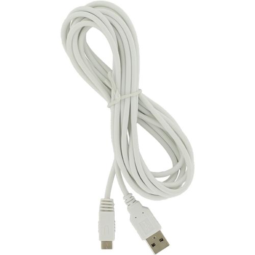 SHILIU-3M Câble USB Extra-Long pour Gamepad Wii U (3 mètres) - Blanc[108]