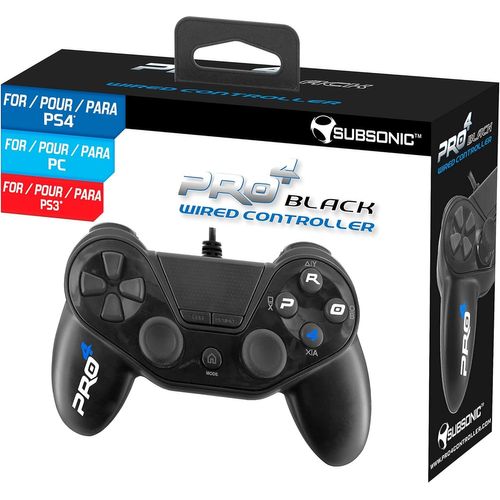 Shiliu-- Manette Filaire Pour Ps4 Et Ps3 Pro4 Black Wired Controller[414]