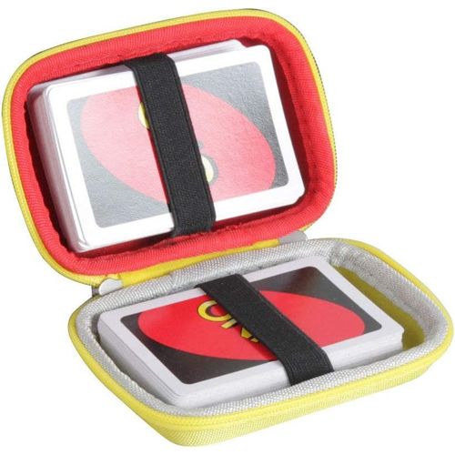 Shiliu-Mattel Étui Rigide Pour Jeu De Cartes Uno Classique Sans Cartes (Rouge Et Jaune)[1322]
