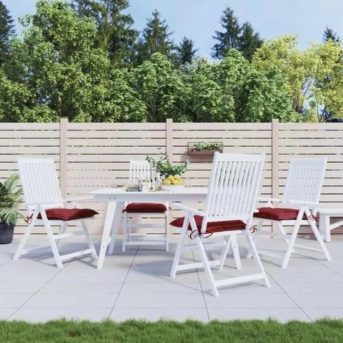 Vidaxl Lot De 4 Coussins De Palette, Galette De Siège Imperméable, Coussin De Jardin, Décoration D'extérieur Terrasse, Rouge 361535
