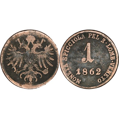 Italie - Lombardie Vénétie - 1862 - 1 Soldo - Venise (V) - Francois Joseph 1er - 25-092
