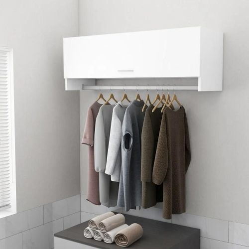 Garde-Robe Blanc 100x32,5x35 Cm Bois D'ingénierie