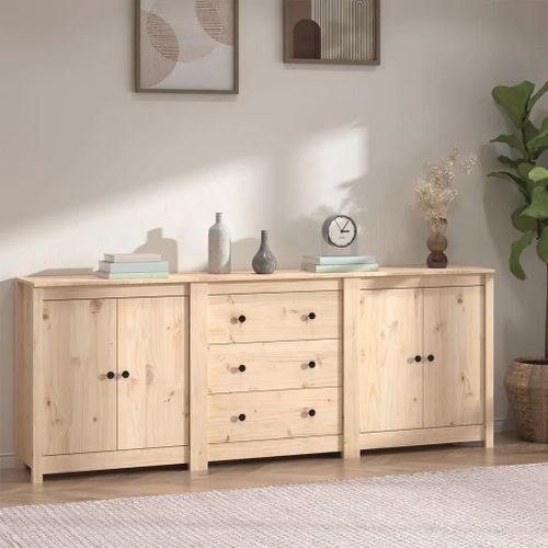 Buffet 210x35x80 Cm Bois Massif De Pin