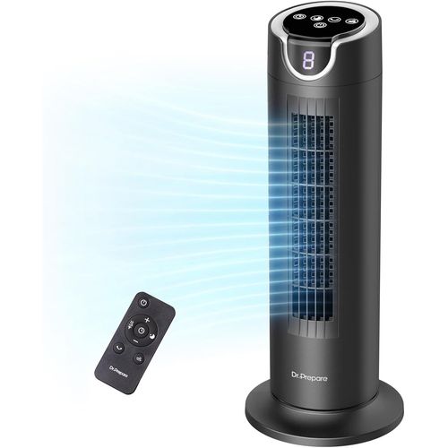 Lbgwp60 Ventilateur Tour,Ventilateurs De Table Avec Télécommande,Ventilateur Silencieux 25 Db,7M/S,8 Vitesses,Minuterie 1-8H,Ventilateur Oscillant Pour Chambre À Coucher,Bureau,Camping-Car