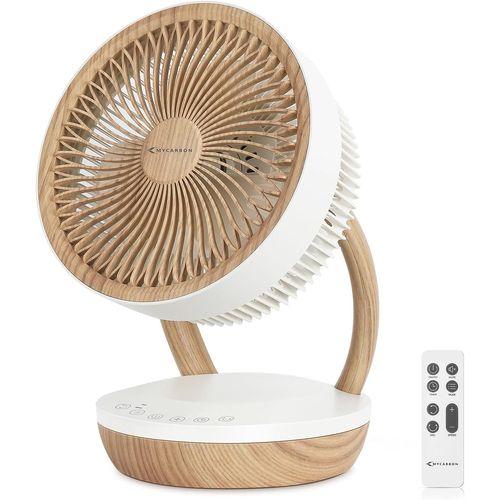 Lbgwp60 Dc Ventilateur Ultra Silencieux 20Db Mode Eco Avec Télécommande Ventilateur De Table Puissant Silencieux Chambre 1800M³/ H Ventilateur De Circulation 3D Oscillation 8 Vitesses 8H Minuterie